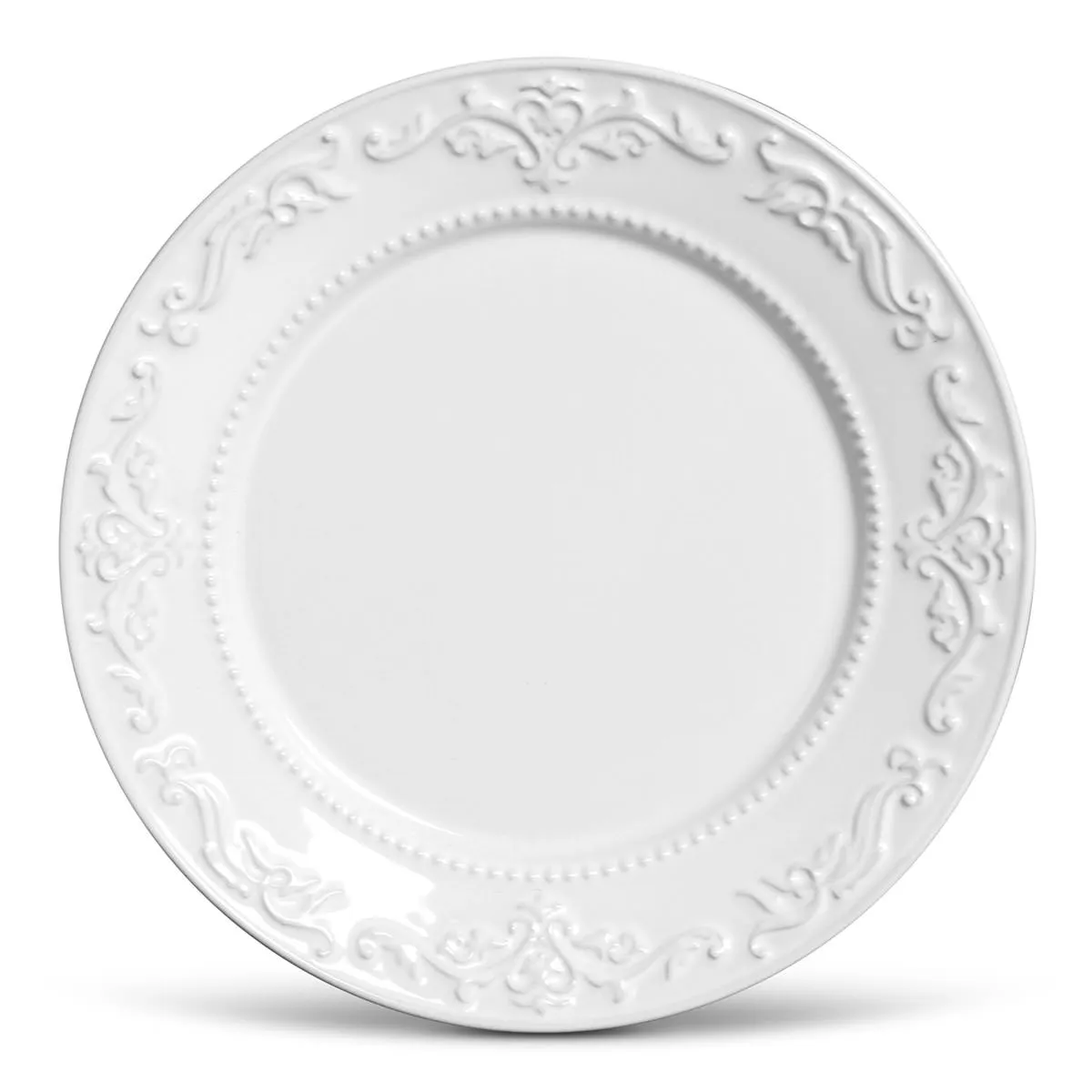 Conjunto com 6 Pratos Raso Acanthus Branco Ø26cm