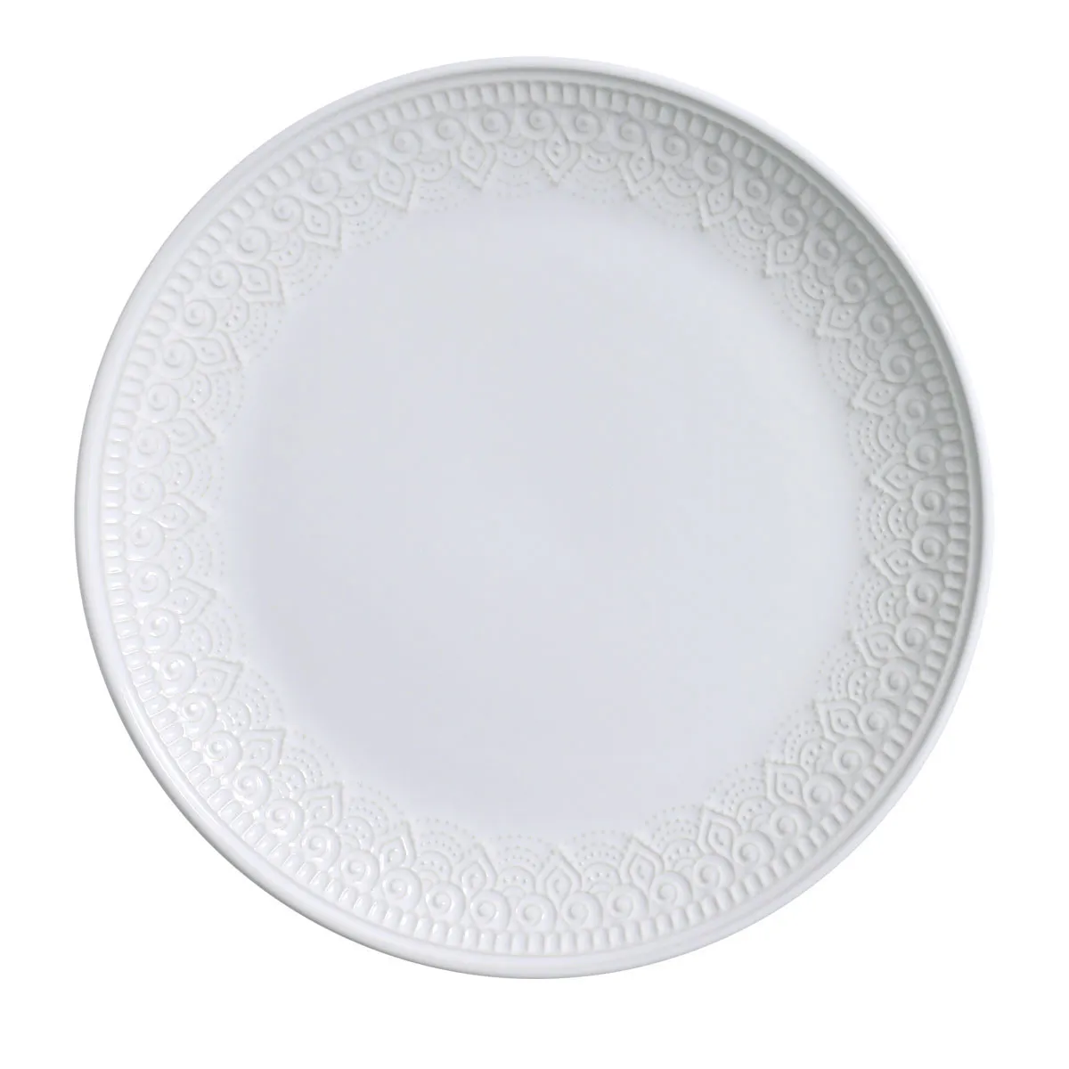 Conjunto com 6 Pratos Raso Agra Branco Ø27,5cm