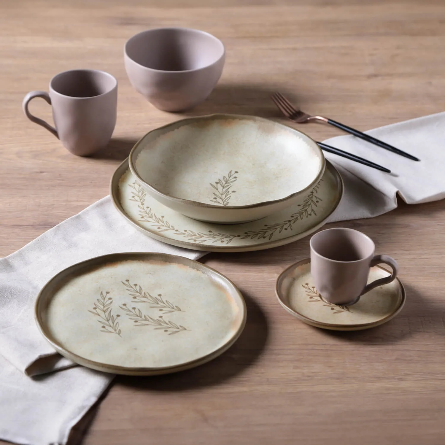 Conjunto com 6 Pratos Raso Bio Stoneware Nativa Ø27,5cm