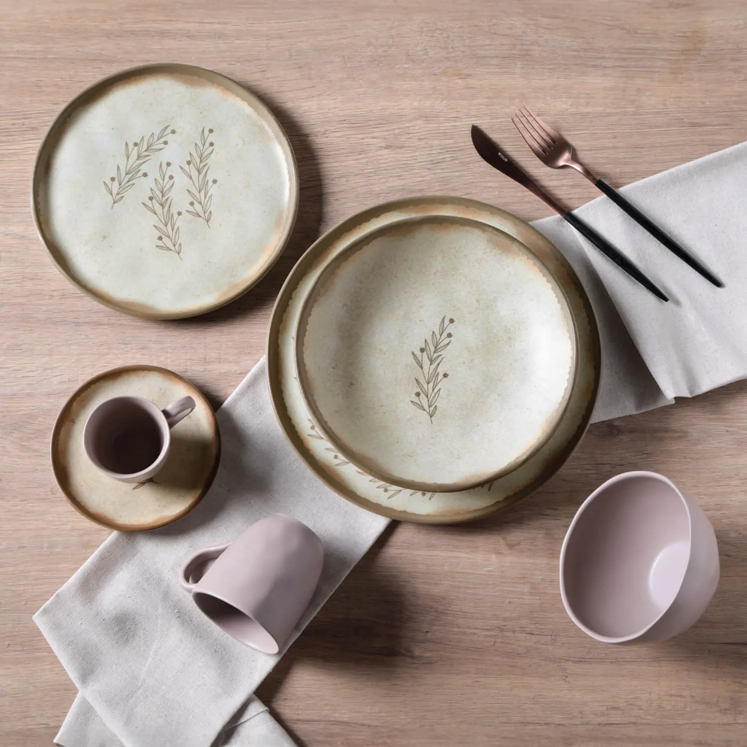 Conjunto com 6 Pratos Raso Bio Stoneware Nativa Ø27,5cm