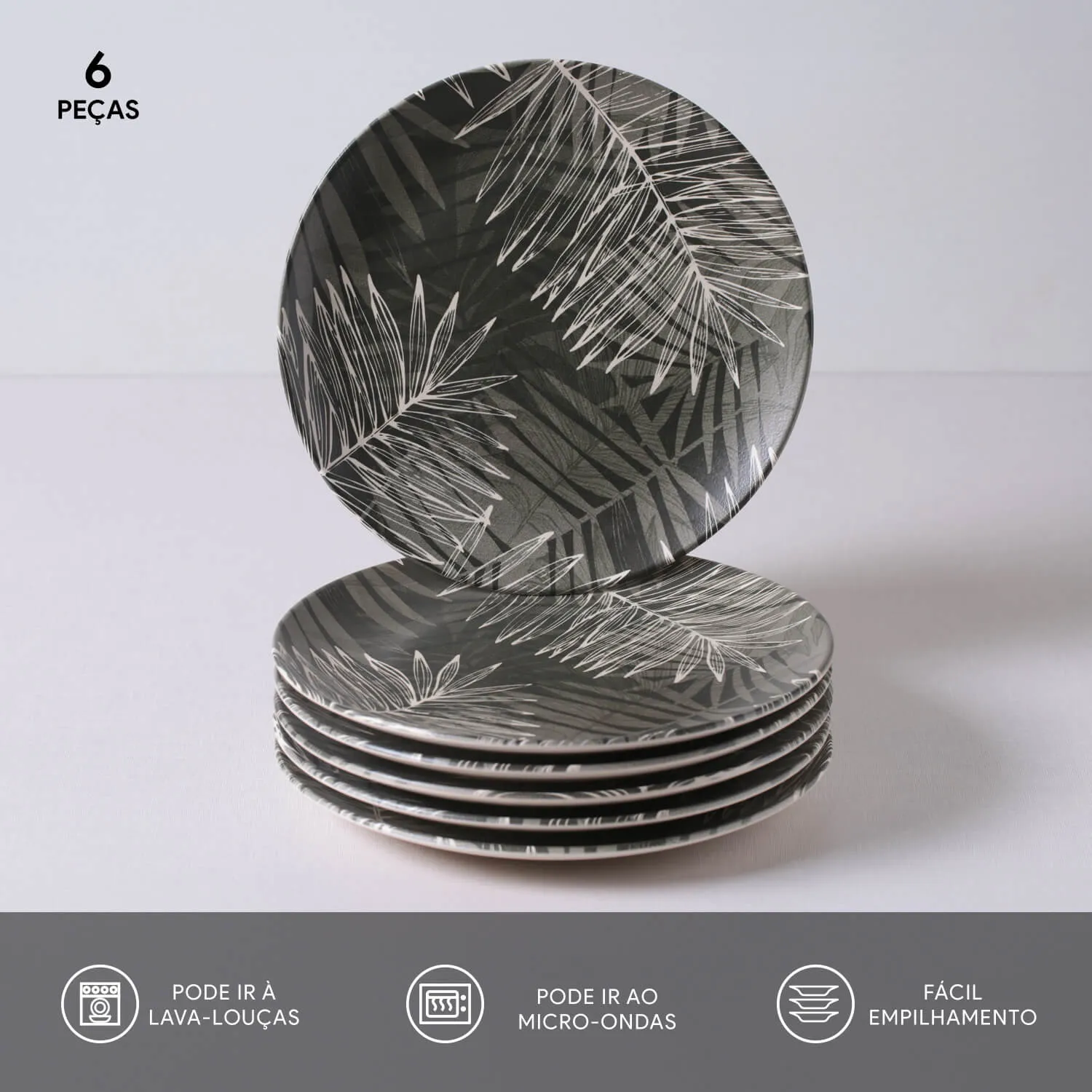 Conjunto com 6 Pratos Raso Coup Ará Ø27,5cm