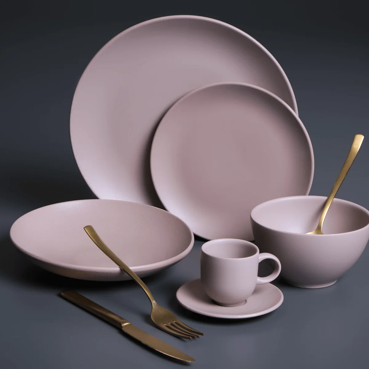 Conjunto com 6 Pratos Raso Coup Stoneware Mahogany Ø26cm