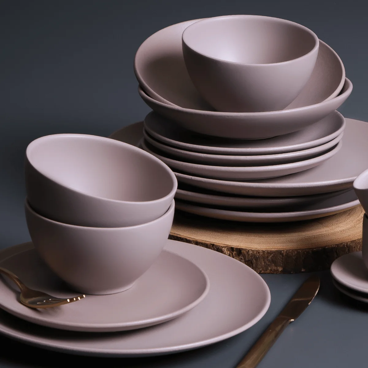 Conjunto com 6 Pratos Raso Coup Stoneware Mahogany Ø26cm