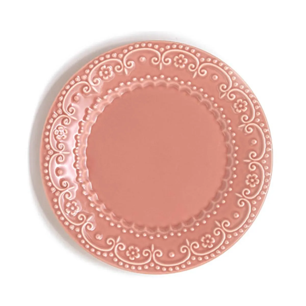Conjunto com 6 Pratos Raso Esparta Especiarias Pimenta-Rosa Ø26cm - por Rita Lobo