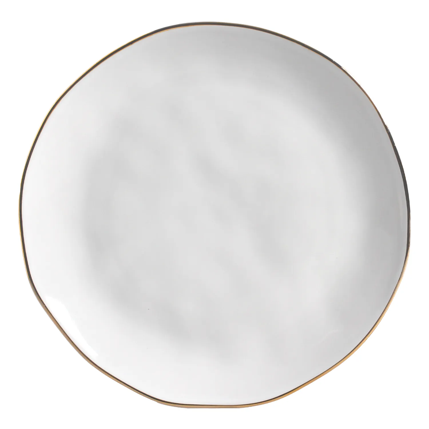 Conjunto com 6 Pratos Raso Orgânico New White Gold Ø26,5cm