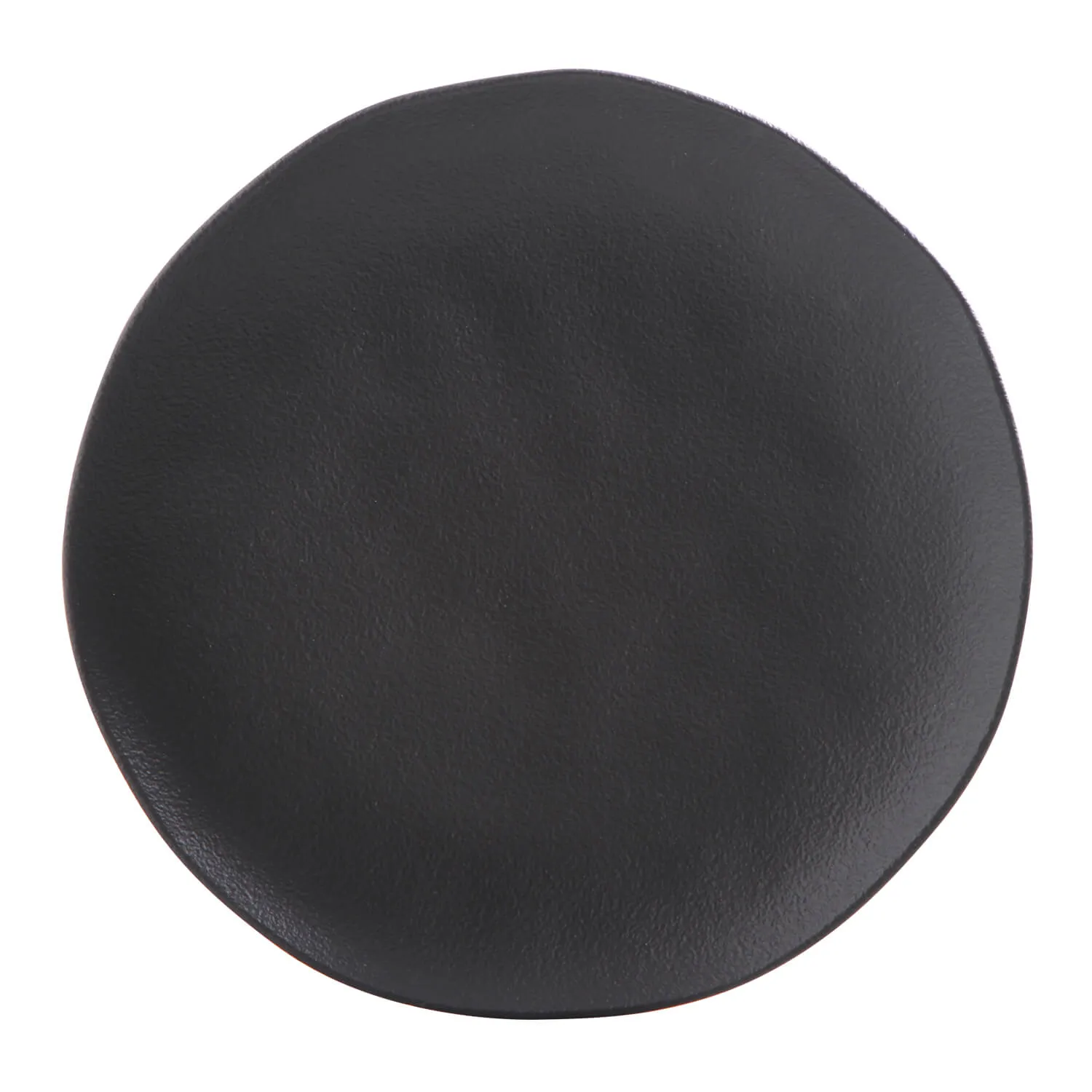 Conjunto com 6 Pratos Raso Orgânico Preto Matte Ø 26,5cm