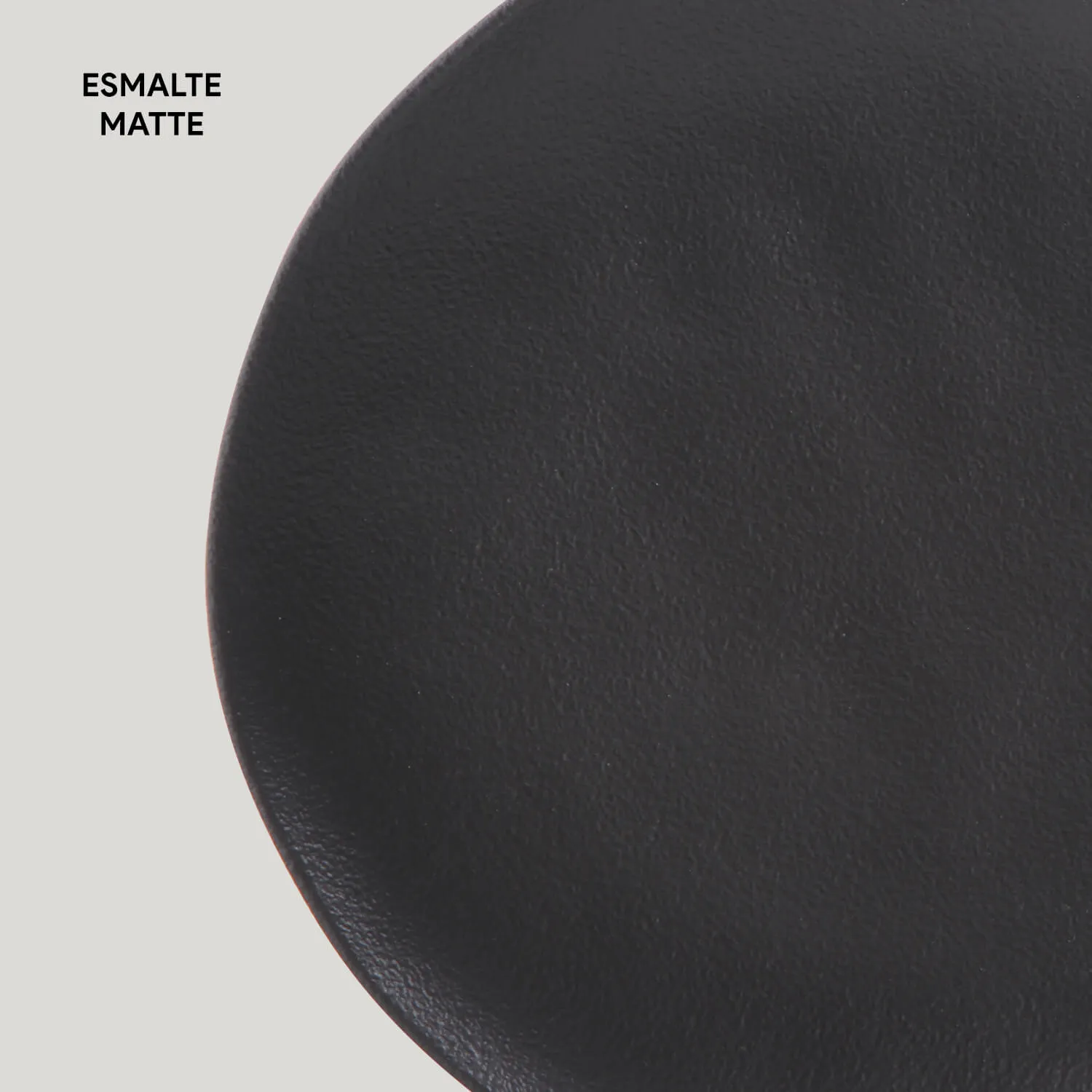Conjunto com 6 Pratos Raso Orgânico Preto Matte Ø 26,5cm