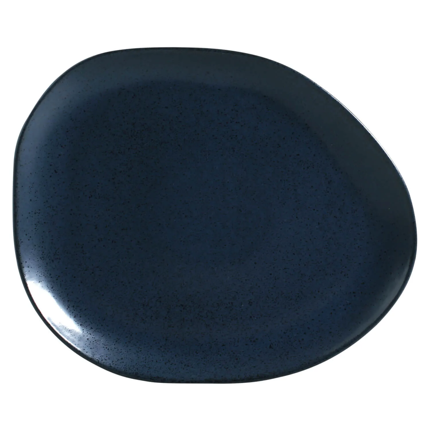 Conjunto com 6 Pratos Raso Oval Orgânico Night Blue 31x24x2,5cm