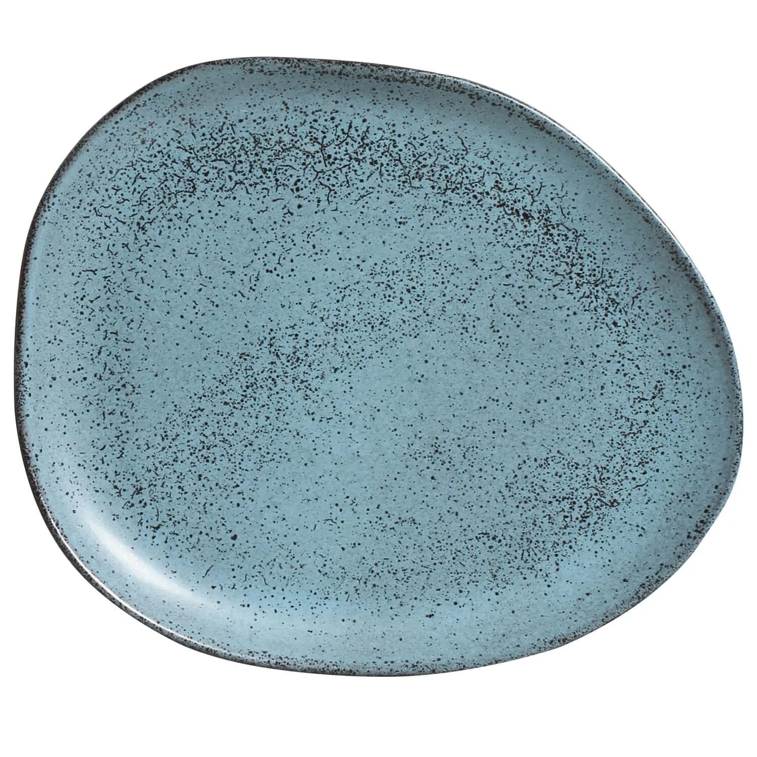Conjunto com 6 Pratos Raso Oval Orgânico Night Sky 31x24x2,5cm