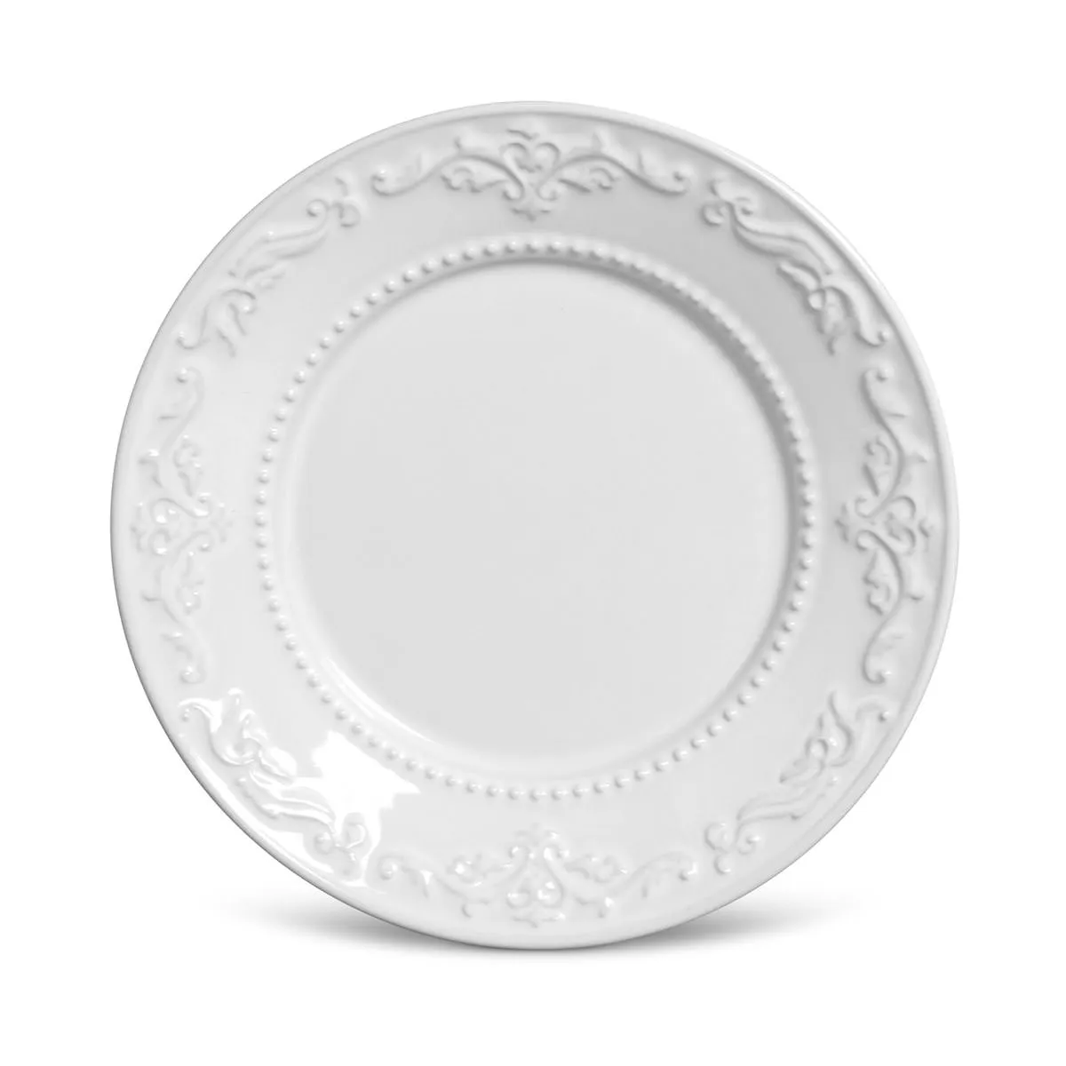 Conjunto com 6 Pratos de Sobremesa Acanthus Branco Ø20,5cm