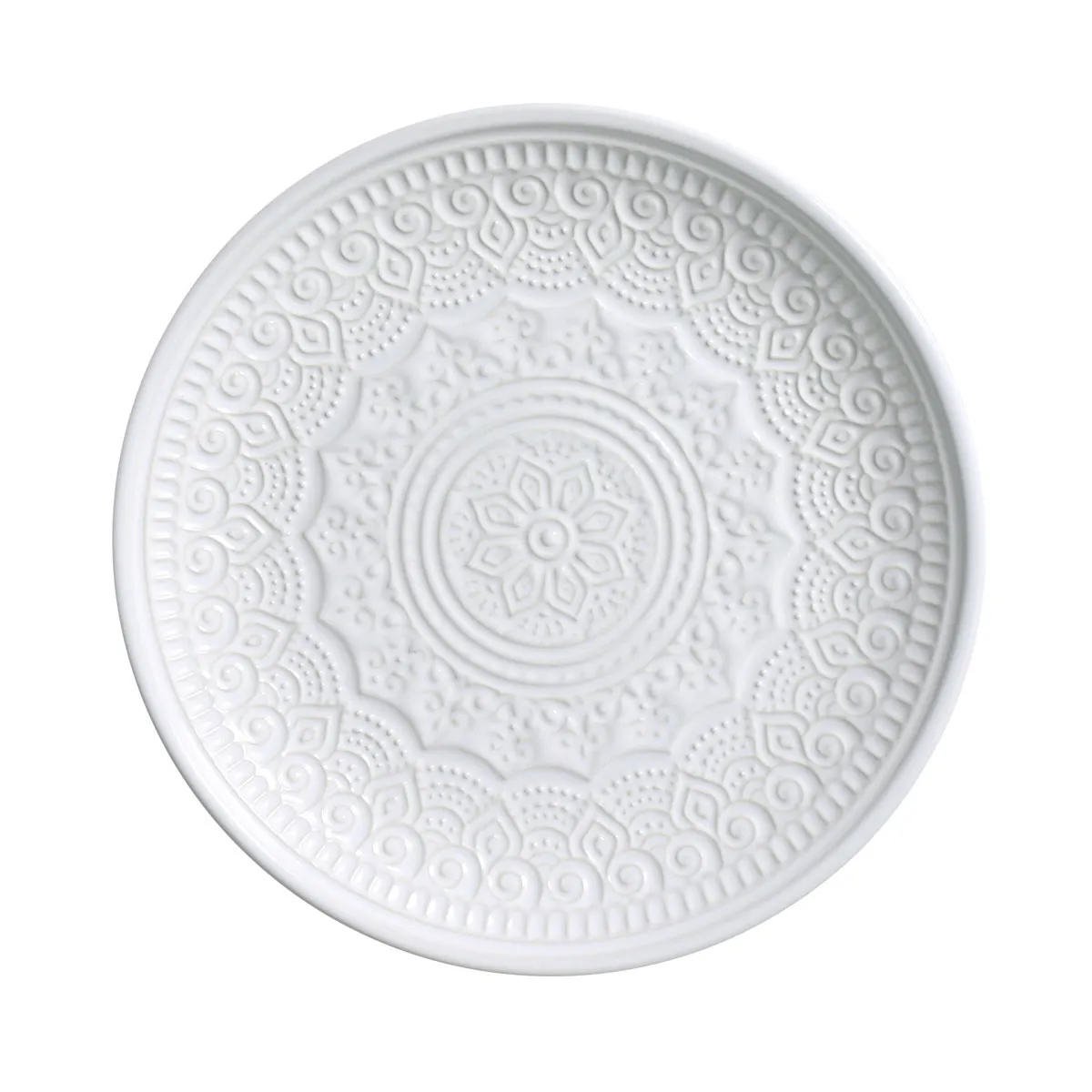 Conjunto com 6 Pratos de Sobremesa Agra Branco Ø20cm