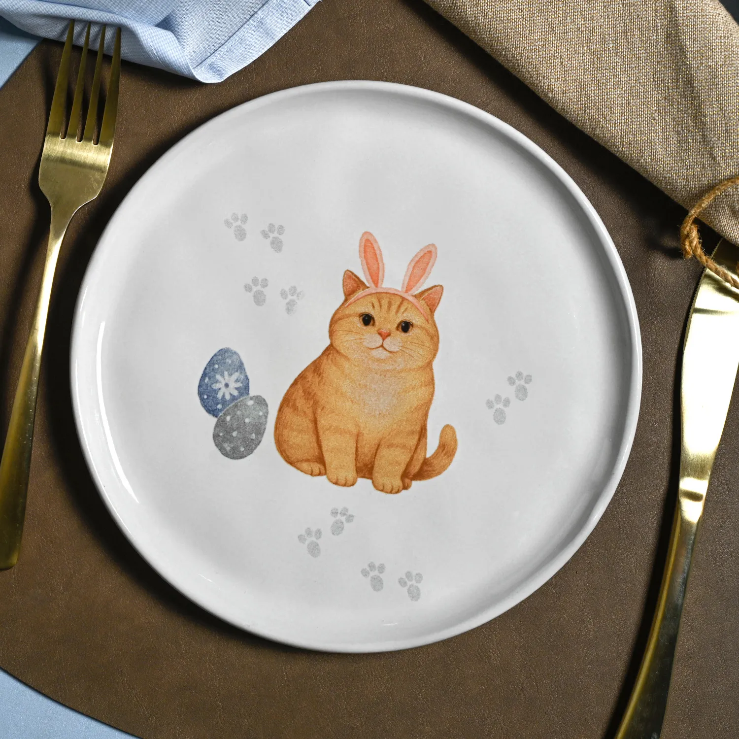 Conjunto com 6 Pratos de Sobremesa Bio Gatinhos Ø21,5cm