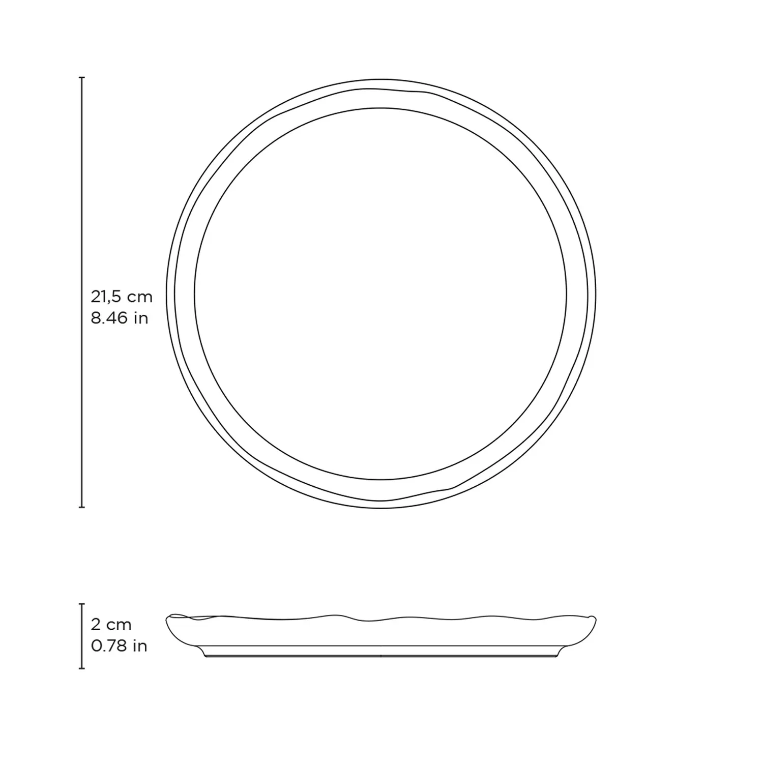 Conjunto com 6 Pratos de Sobremesa Bio Gatinhos Ø21,5cm