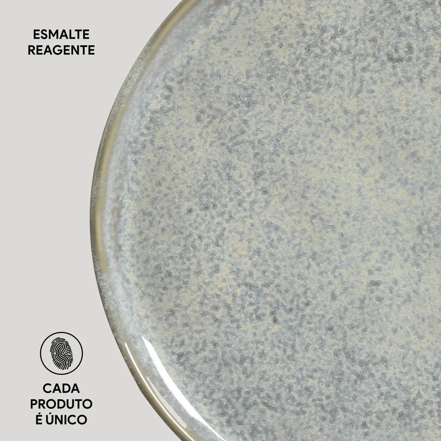 Conjunto com 6 Pratos de Sobremesa Bio Green Granite Ø21,5cm