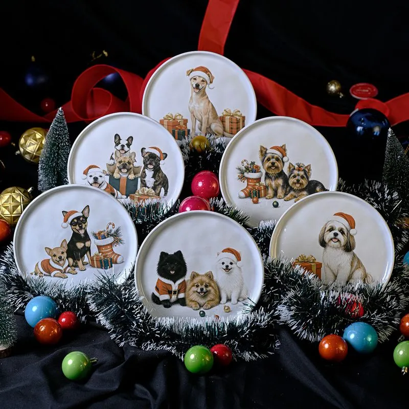 Conjunto com 6 Pratos de Sobremesa Bio Ho Ho Dogs Ø21,5cm
