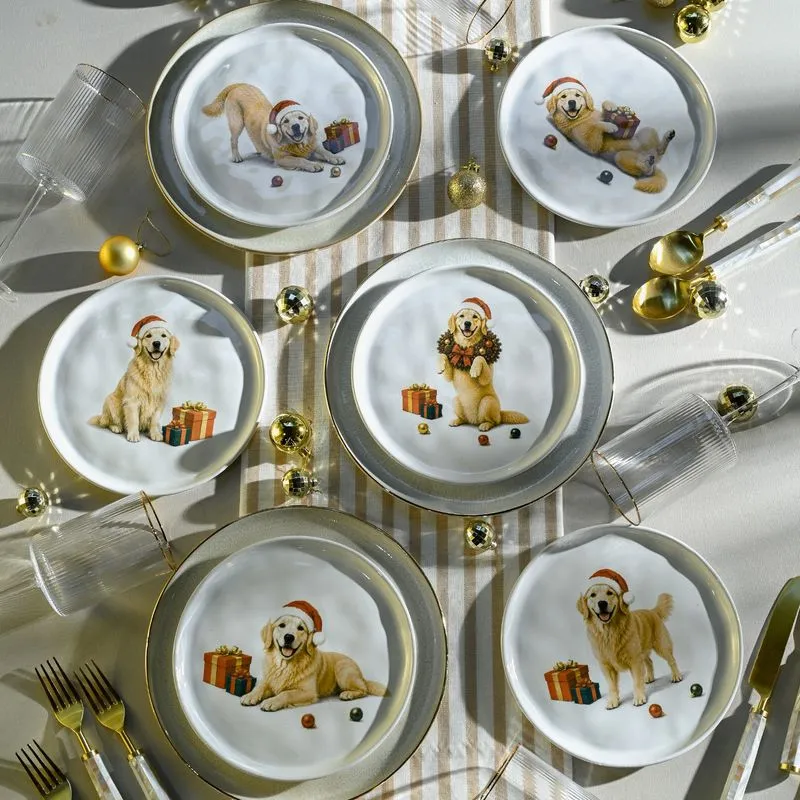 Conjunto com 6 Pratos de Sobremesa Bio Merry Golden Ø21,5cm