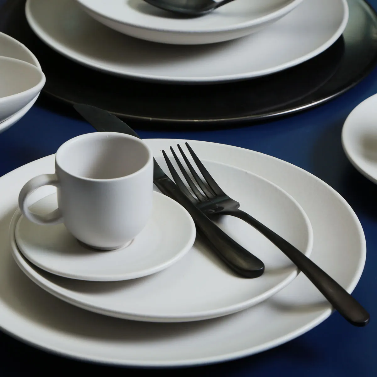 Conjunto com 6 Pratos de Sobremesa Coup Stoneware Vit Ø19,4cm