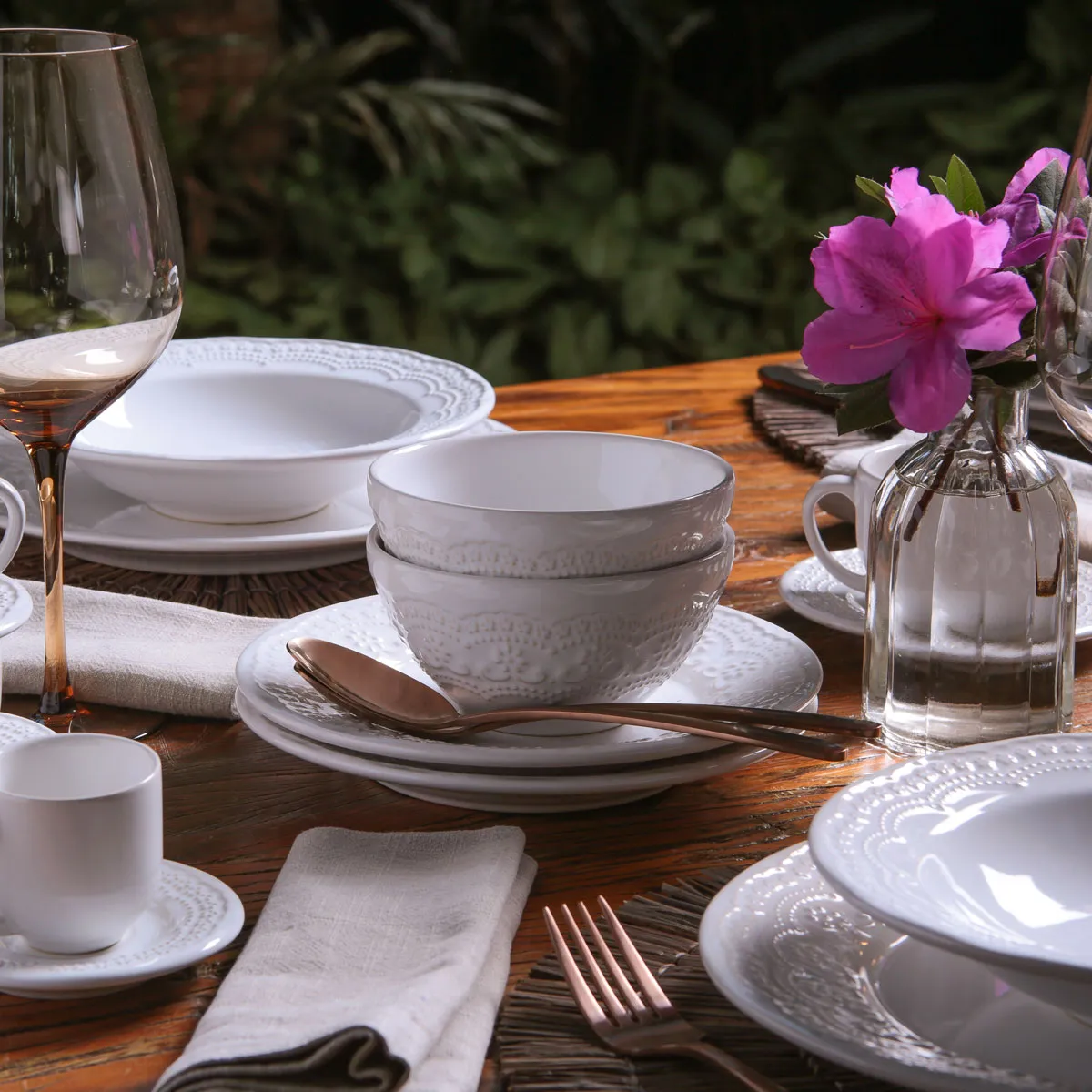 Conjunto com 6 Pratos de Sobremesa Madeleine Branco Ø20,5cm