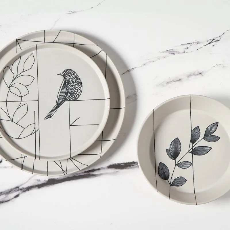Conjunto com 6 Pratos de Sobremesa Neo Biofilia Ø21,5cm