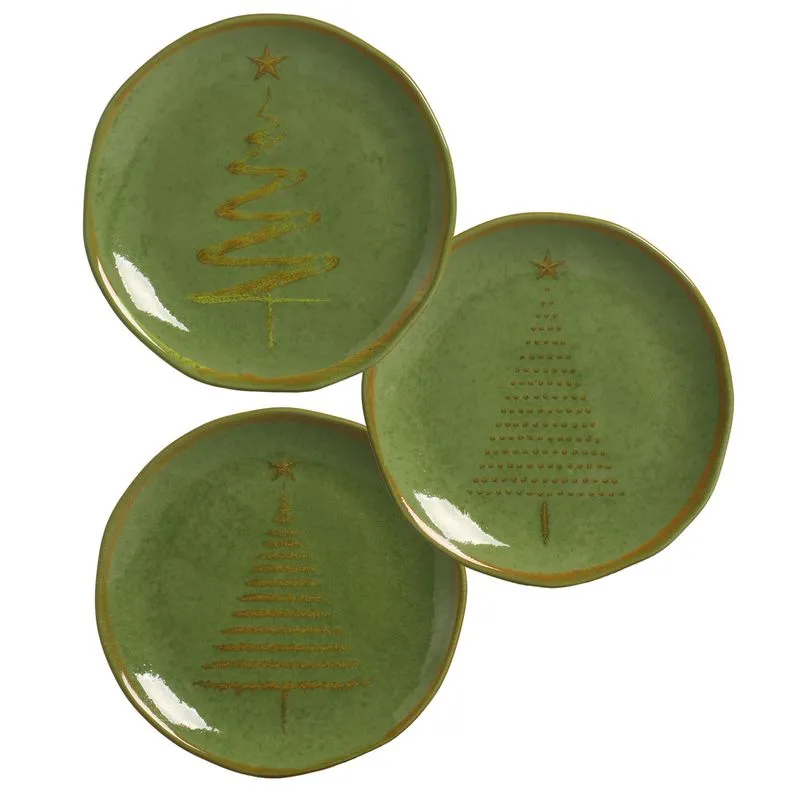 Conjunto com 6 Pratos de Sobremesa Orgânico Celebra Luz Ø19,5cm
