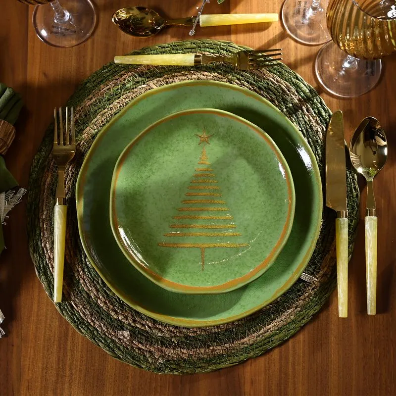 Conjunto com 6 Pratos de Sobremesa Orgânico Celebra Luz Ø19,5cm