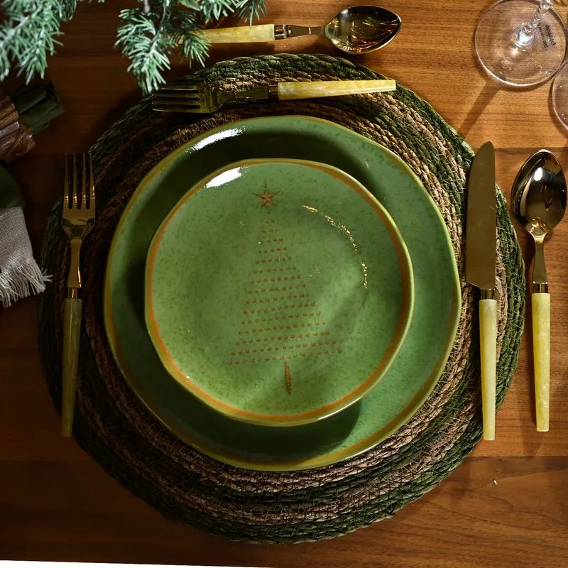 Conjunto com 6 Pratos de Sobremesa Orgânico Celebra Luz Ø19,5cm