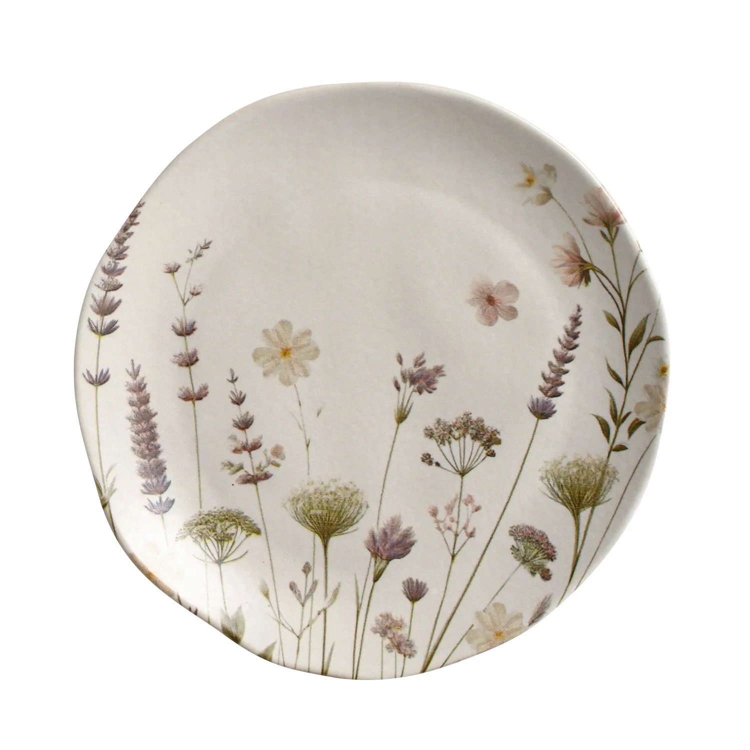 Conjunto com 6 Pratos de Sobremesa Orgânico Lavanda Ø19,5cm