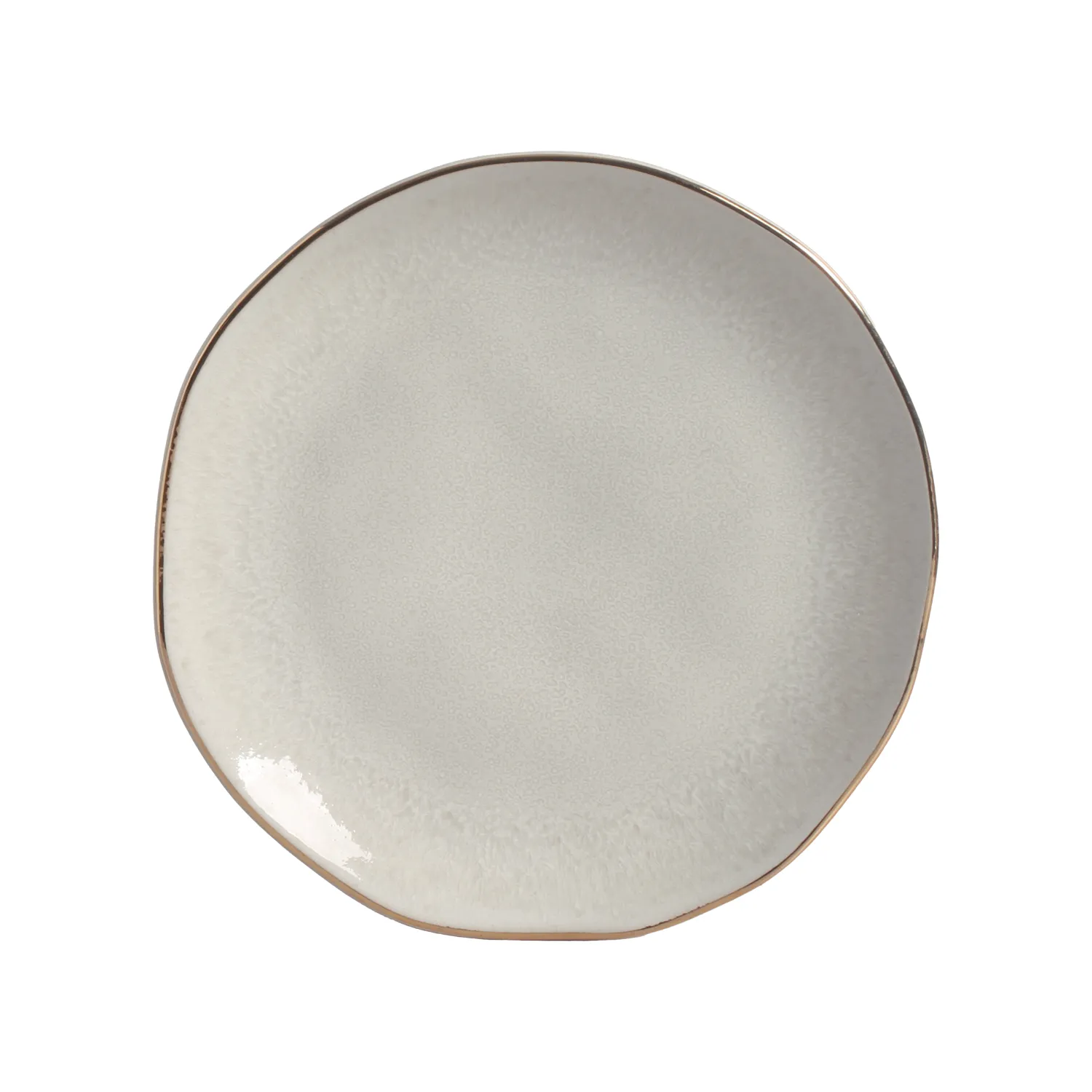 Conjunto com 6 Pratos de Sobremesa Orgânico Lua Gold Ø19,5cm