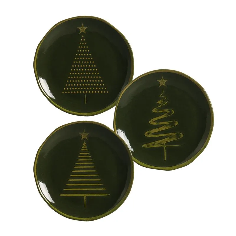 Conjunto com 6 Pratos de Sobremesa Orgânico Pinheiro Real Ø19,5cm