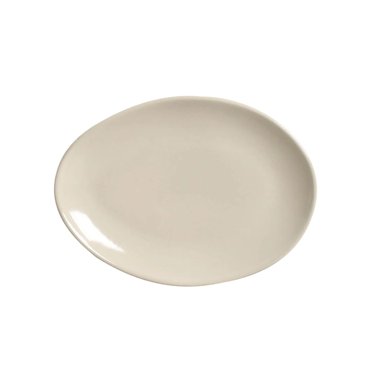 Conjunto com 6 Pratos de Sobremesa Oval Orgânico Clay 22,5x16,5x2,5cm