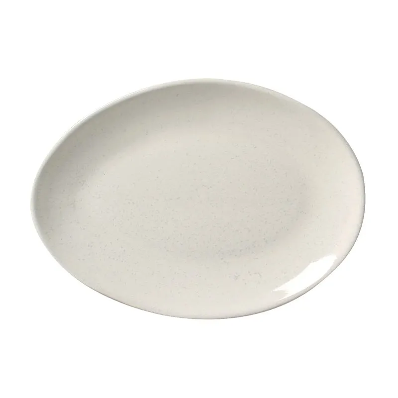 Conjunto com 6 Pratos de Sobremesa Oval Orgânico Glam 22,5x16,5x2,5cm