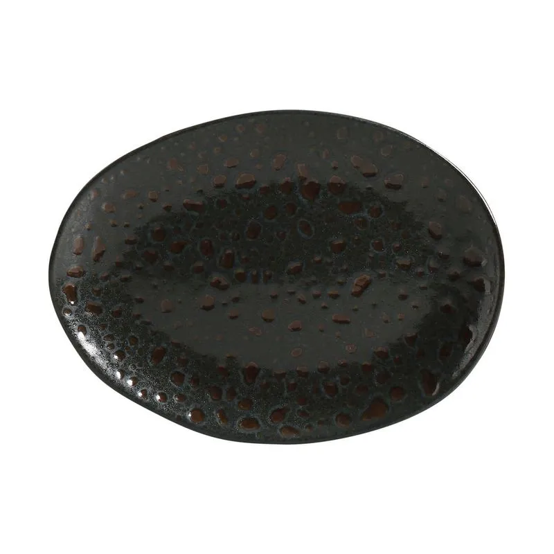 Conjunto com 6 Pratos de Sobremesa Oval Orgânico Stellar 22,5x16,5x2,5cm
