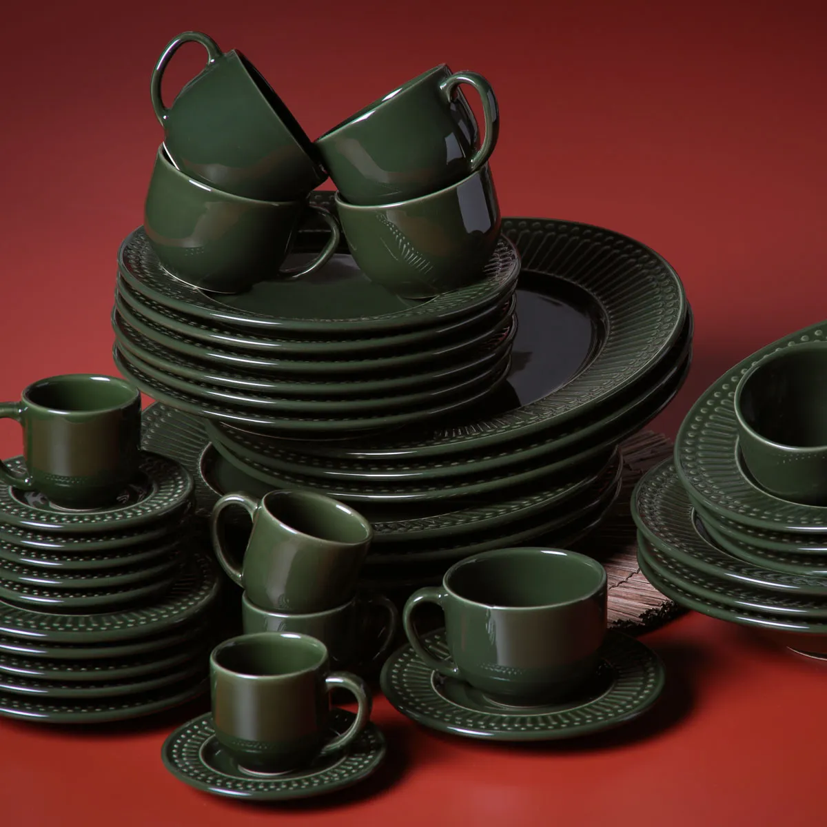 Conjunto com 6 Pratos de Sobremesa Roma Botânico Ø20,5cm