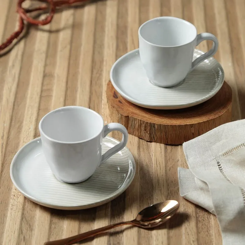 Conjunto com 6 Xícaras De Café com 6 Pires Bio Canelle
