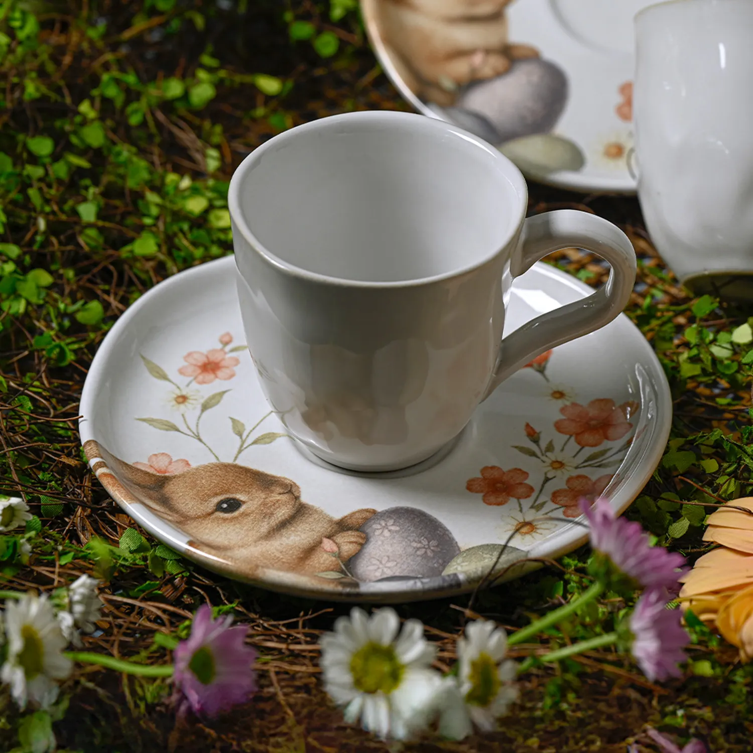 Conjunto com 6 Xícaras De Café com 6 Pires Bio Doce Ninho 120ml