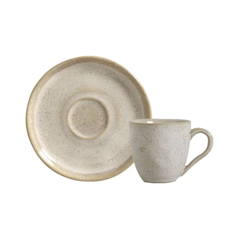 Conjunto com 6 Xícaras De Café com 6 Pires Bio Dunas