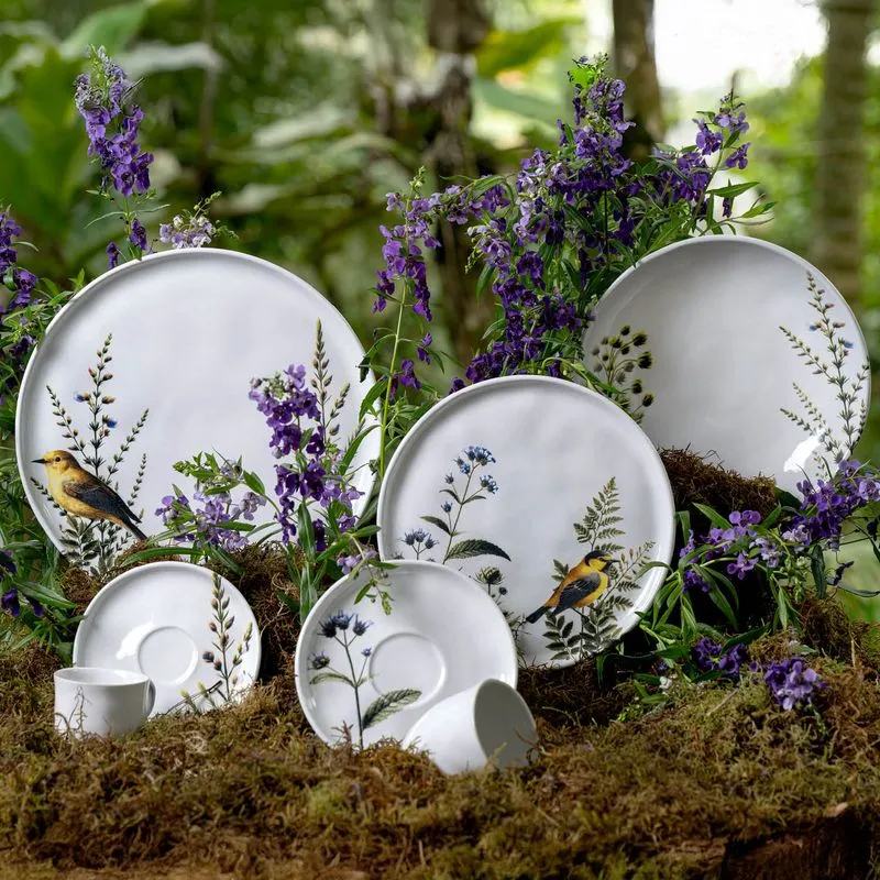 Conjunto com 6 Xícaras De Chá Orgânico 170ml com 6 Pires Bio Passerina