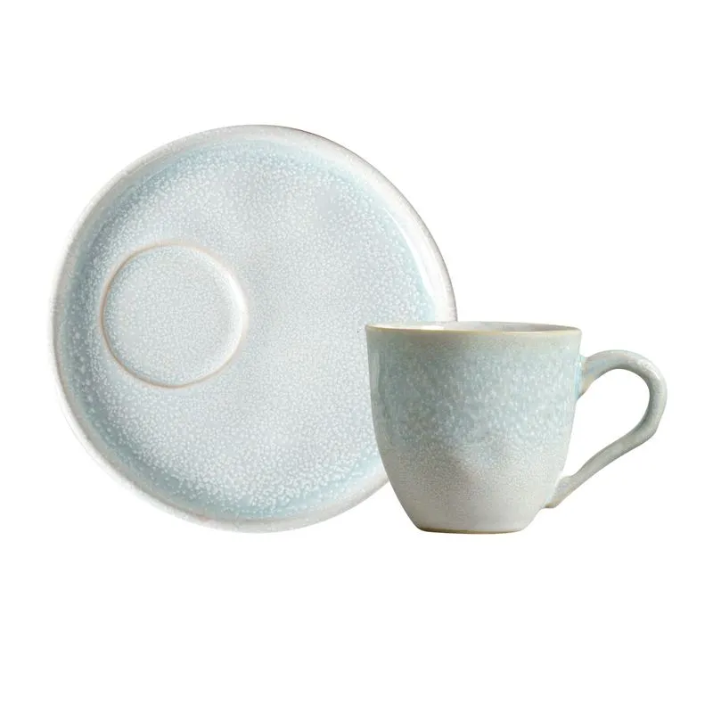 Conjunto com 6 Xícaras De Chá Orgânico 170ml com 6 Pires Descentralizado Sea