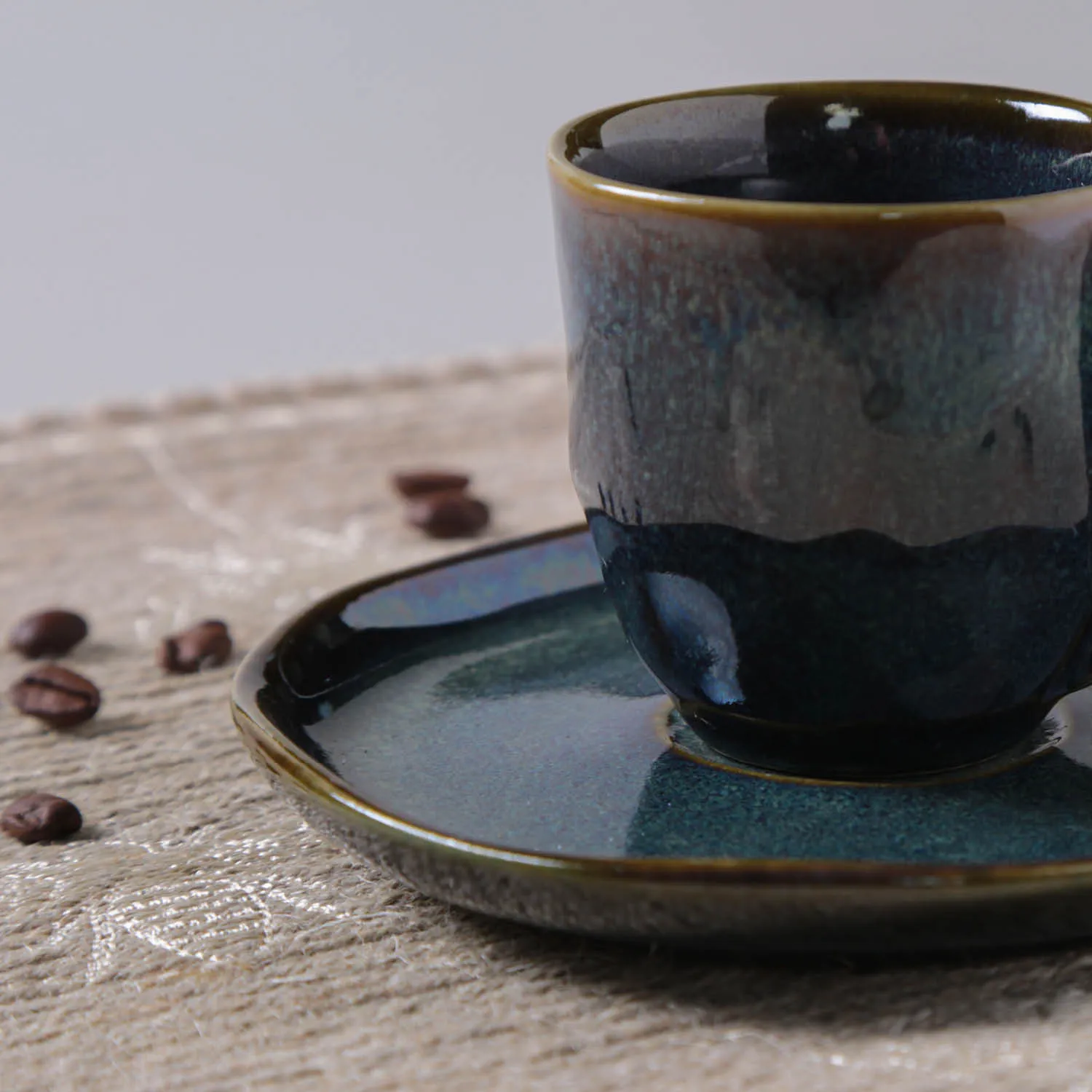 Conjunto com 6 Xícaras de Café com Pires Bio Oceano 120ml