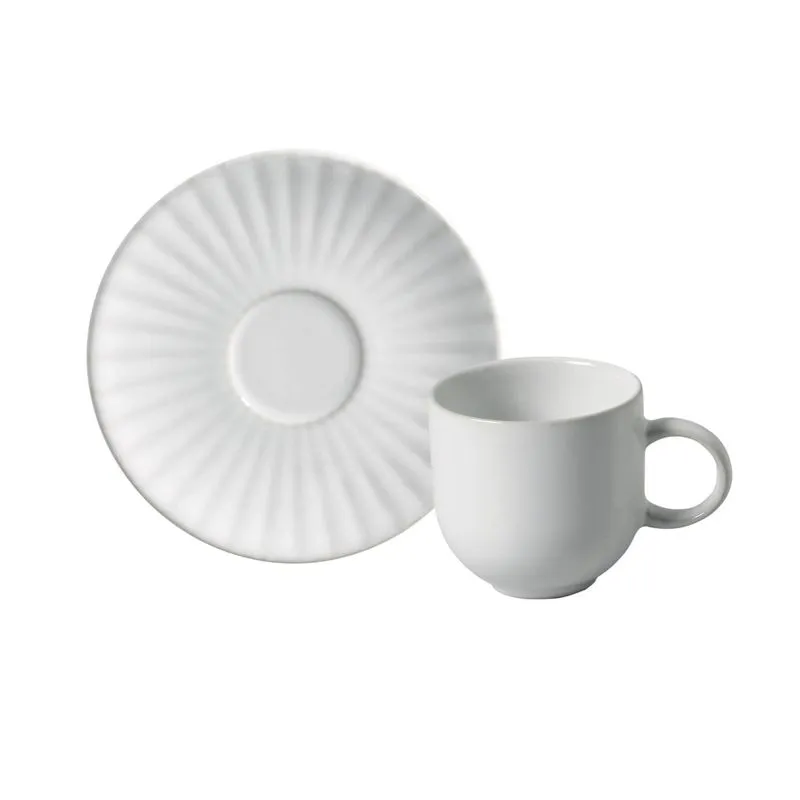 Conjunto com 6 Xícaras de Café com Pires Coup Stoneware Trendy 97ml