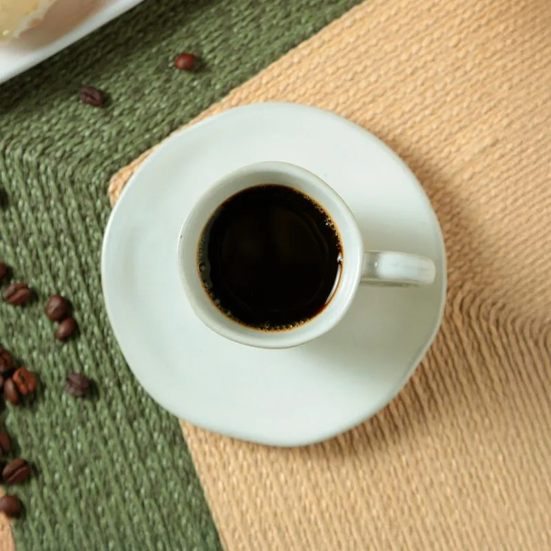 Conjunto com 6 Xícaras de Café com Pires Orgânico Glam 120ml