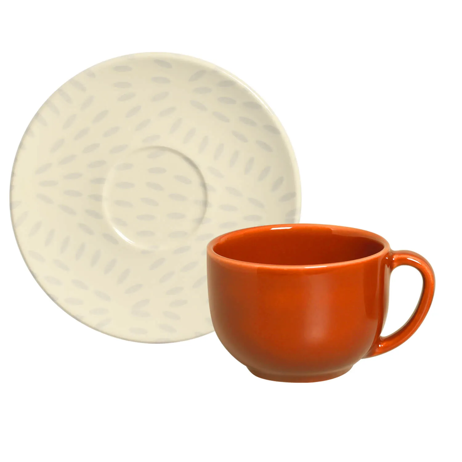 Conjunto com 6 Xícaras de Chá com 6 Pires Coup Ikebana 260ml
