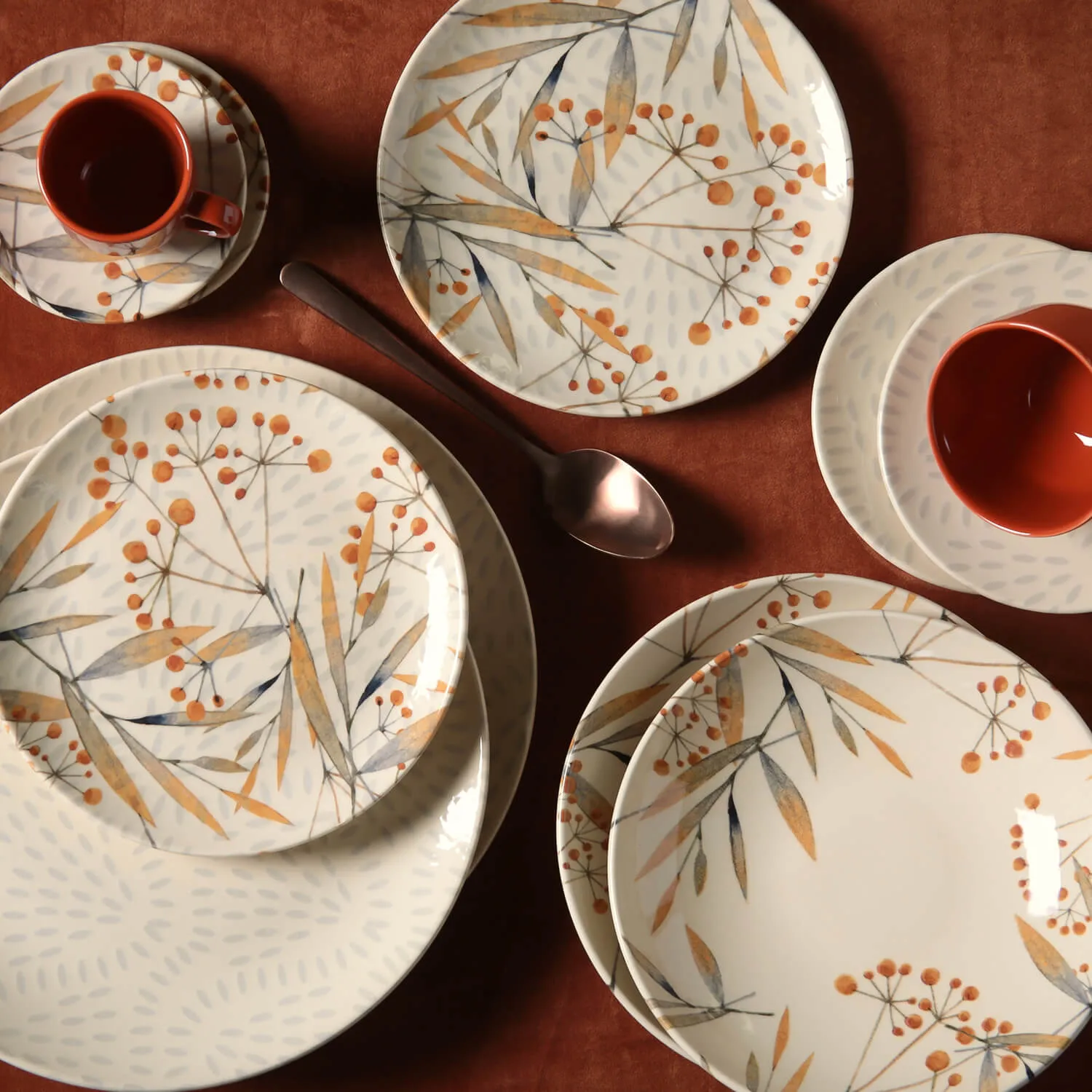 Conjunto com 6 Xícaras de Chá com 6 Pires Coup Ikebana 260ml