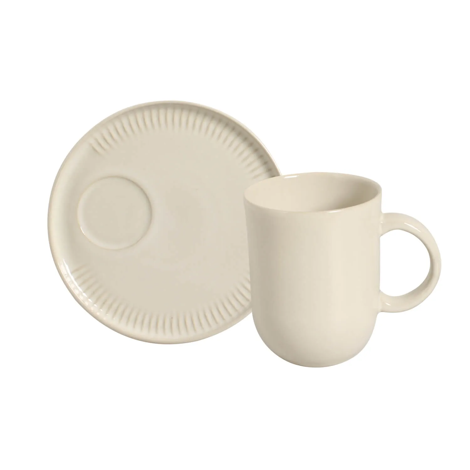 Kit Canecas Coup Stoneware com Pires Clay 330ML