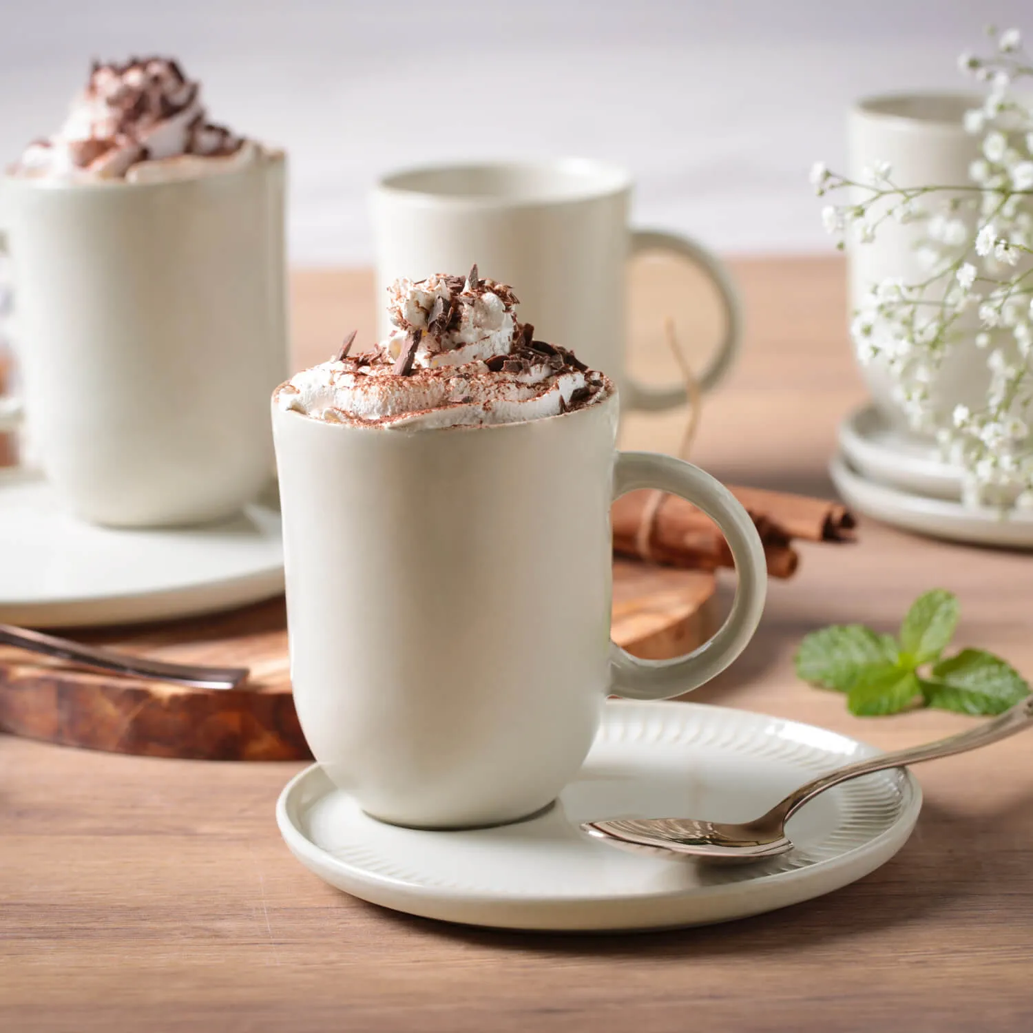 Kit Canecas Coup Stoneware com Pires Clay 330ML